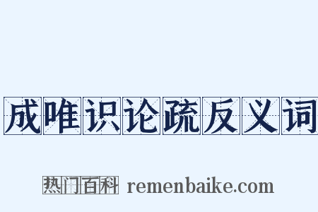 成唯识论疏反义词是什么意思的图片